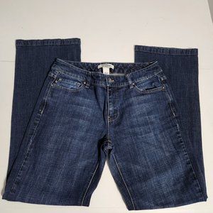 White House Black Market WHBM Blanc bootcut jeans size 6S dark denim